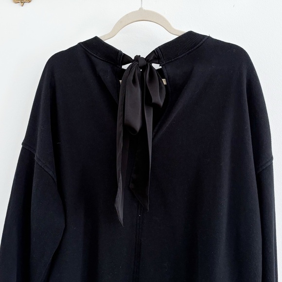 Aerie Black Big Chill Bow Sweatshirt XXS - Picture 8 of 8